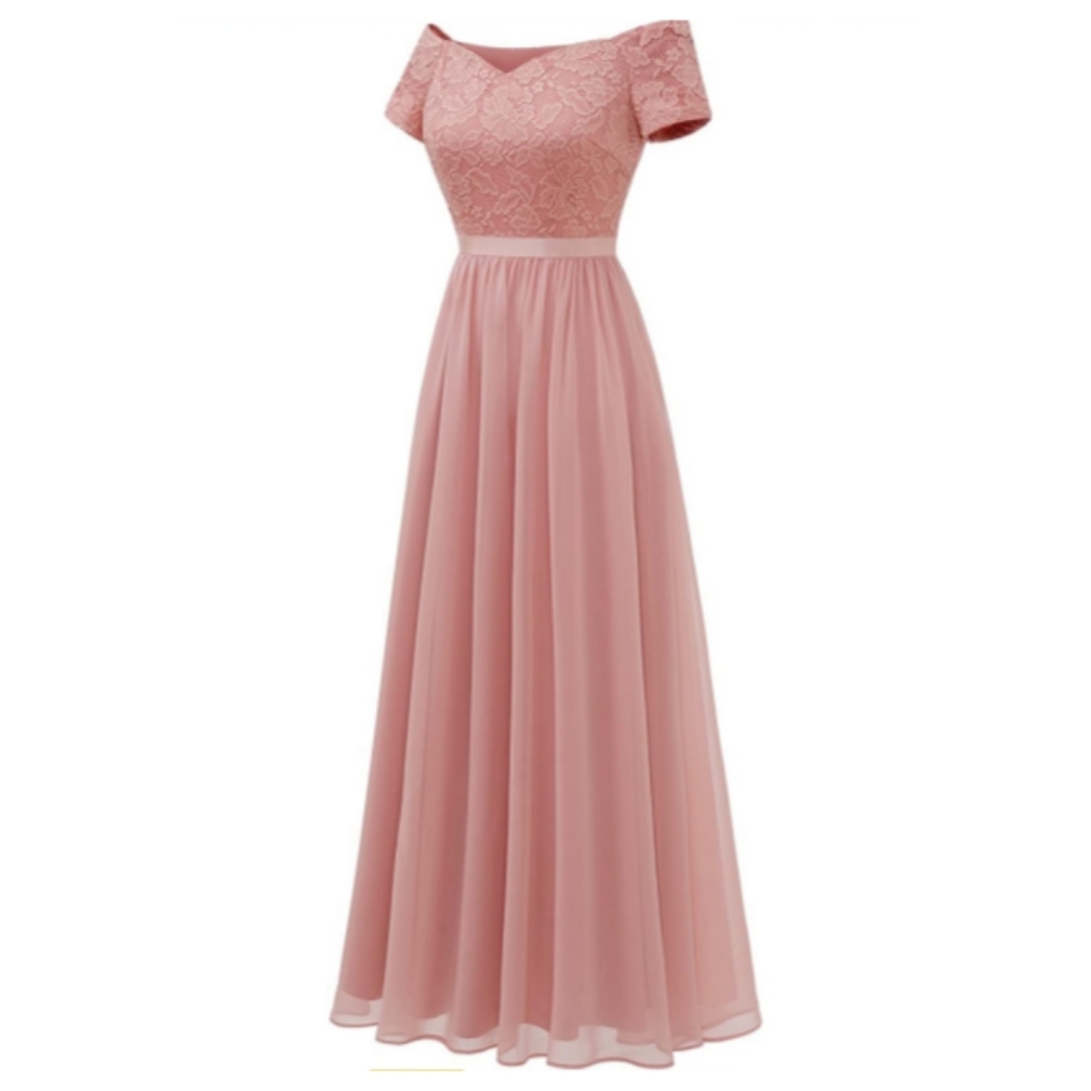Off the Shoulder Lace Maxi Dress